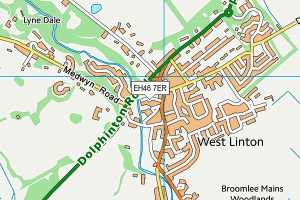 EH46 7ER map - OS VectorMap District (Ordnance Survey) EH46 7ER map - OS VectorMap District (Ordnance Survey)