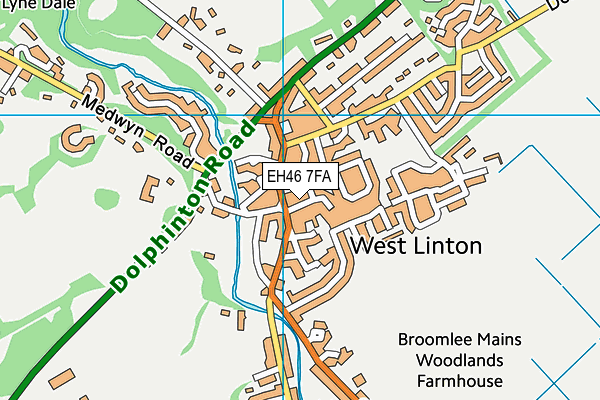 EH46 7FA map - OS VectorMap District (Ordnance Survey) EH46 7FA map - OS VectorMap District (Ordnance Survey)