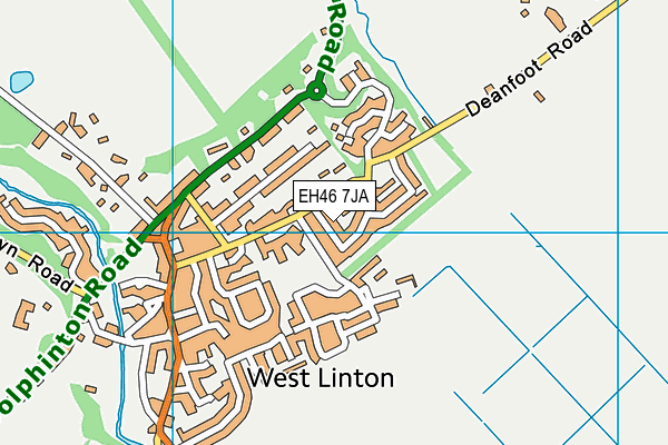 EH46 7JA map - OS VectorMap District (Ordnance Survey)