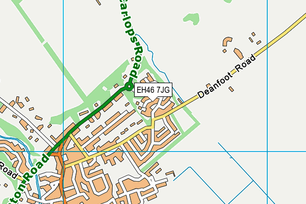 EH46 7JG map - OS VectorMap District (Ordnance Survey) EH46 7JG map - OS VectorMap District (Ordnance Survey)