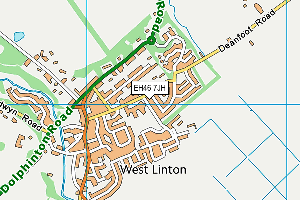 EH46 7JH map - OS VectorMap District (Ordnance Survey)