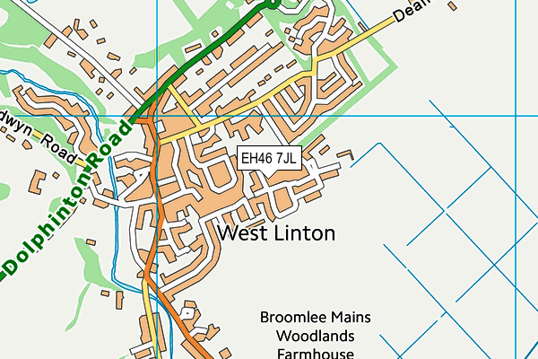 EH46 7JL map - OS VectorMap District (Ordnance Survey) EH46 7JL map - OS VectorMap District (Ordnance Survey)