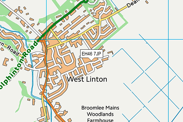 EH46 7JP map - OS VectorMap District (Ordnance Survey)