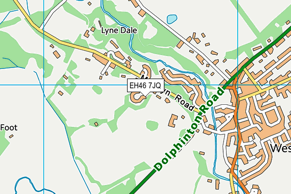 EH46 7JQ map - OS VectorMap District (Ordnance Survey) EH46 7JQ map - OS VectorMap District (Ordnance Survey)