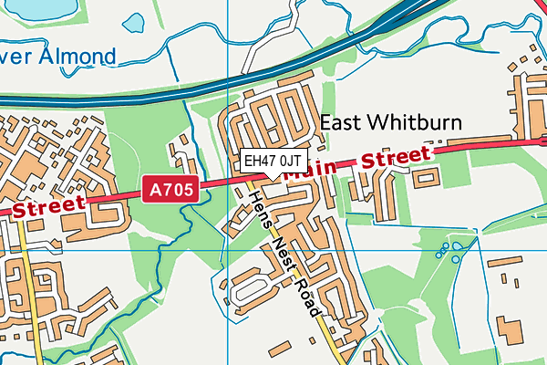 EH47 0JT map - OS VectorMap District (Ordnance Survey)