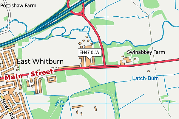EH47 0LW map - OS VectorMap District (Ordnance Survey)