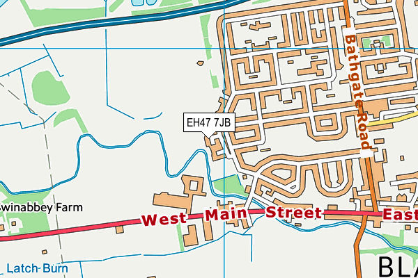 EH47 7JB map - OS VectorMap District (Ordnance Survey) EH47 7JB map - OS VectorMap District (Ordnance Survey)