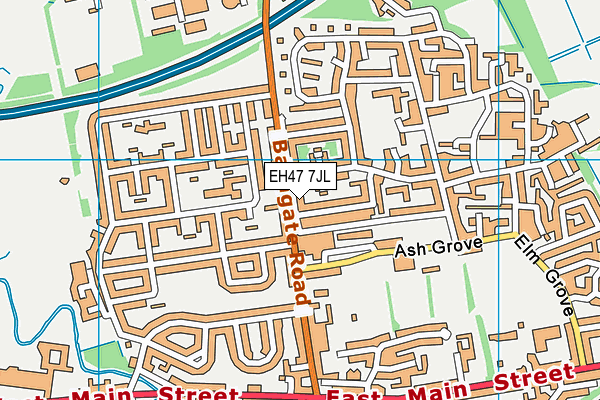 EH47 7JL map - OS VectorMap District (Ordnance Survey) EH47 7JL map - OS VectorMap District (Ordnance Survey)