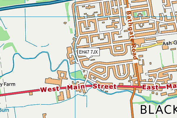 EH47 7JX map - OS VectorMap District (Ordnance Survey) EH47 7JX map - OS VectorMap District (Ordnance Survey)