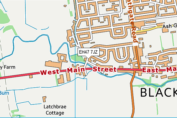 EH47 7JZ map - OS VectorMap District (Ordnance Survey) EH47 7JZ map - OS VectorMap District (Ordnance Survey)