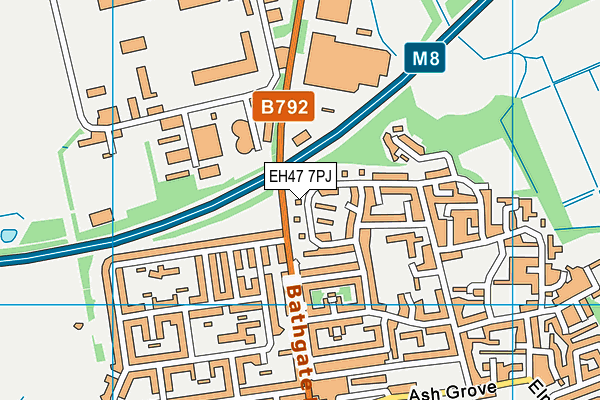 EH47 7PJ map - OS VectorMap District (Ordnance Survey) EH47 7PJ map - OS VectorMap District (Ordnance Survey)