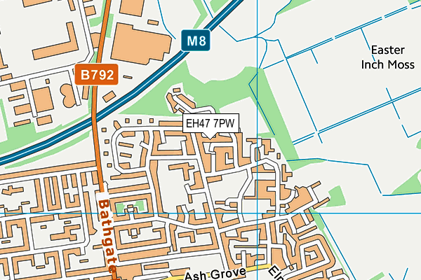EH47 7PW map - OS VectorMap District (Ordnance Survey) EH47 7PW map - OS VectorMap District (Ordnance Survey)