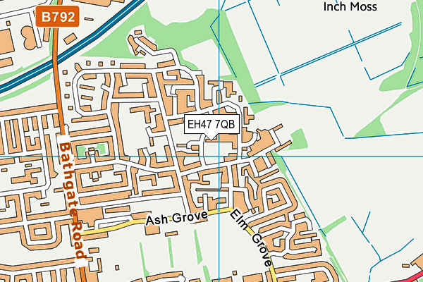 EH47 7QB map - OS VectorMap District (Ordnance Survey) EH47 7QB map - OS VectorMap District (Ordnance Survey)
