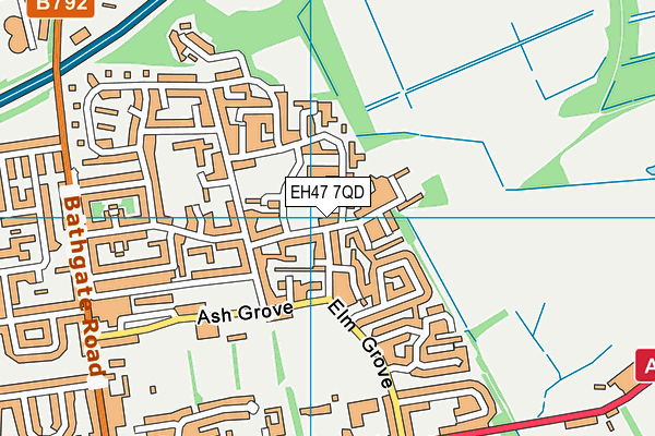 EH47 7QD map - OS VectorMap District (Ordnance Survey) EH47 7QD map - OS VectorMap District (Ordnance Survey)