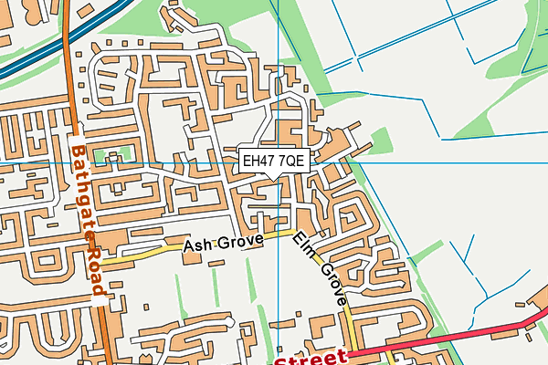 EH47 7QE map - OS VectorMap District (Ordnance Survey) EH47 7QE map - OS VectorMap District (Ordnance Survey)