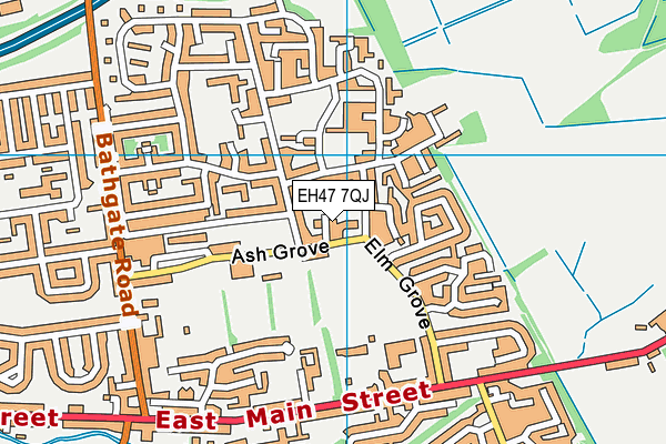 EH47 7QJ map - OS VectorMap District (Ordnance Survey) EH47 7QJ map - OS VectorMap District (Ordnance Survey)