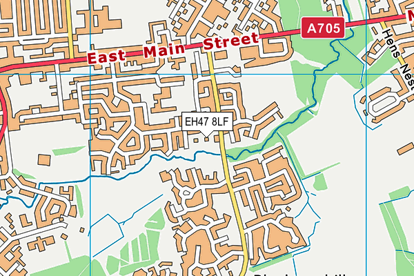 EH47 8LF map - OS VectorMap District (Ordnance Survey) EH47 8LF map - OS VectorMap District (Ordnance Survey)