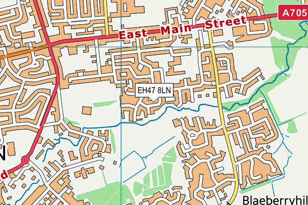 EH47 8LN map - OS VectorMap District (Ordnance Survey) EH47 8LN map - OS VectorMap District (Ordnance Survey)