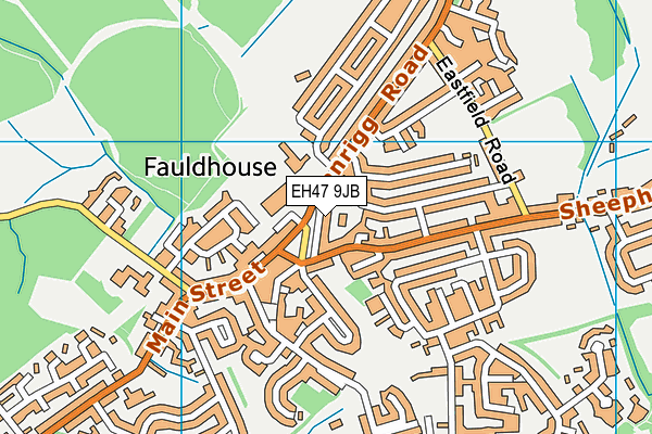 EH47 9JB map - OS VectorMap District (Ordnance Survey)