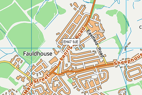 EH47 9JE map - OS VectorMap District (Ordnance Survey) EH47 9JE map - OS VectorMap District (Ordnance Survey)