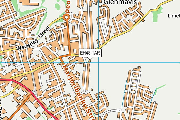 EH48 1AR map - OS VectorMap District (Ordnance Survey) EH48 1AR map - OS VectorMap District (Ordnance Survey)