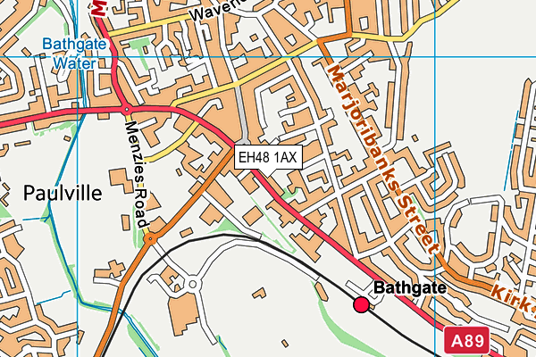 EH48 1AX map - OS VectorMap District (Ordnance Survey)