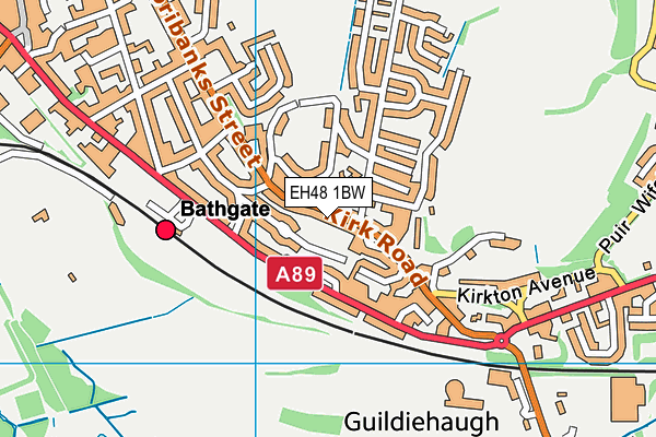 EH48 1BW map - OS VectorMap District (Ordnance Survey)