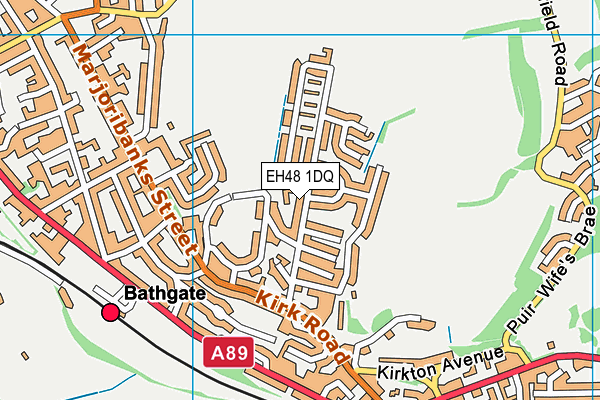 EH48 1DQ map - OS VectorMap District (Ordnance Survey)