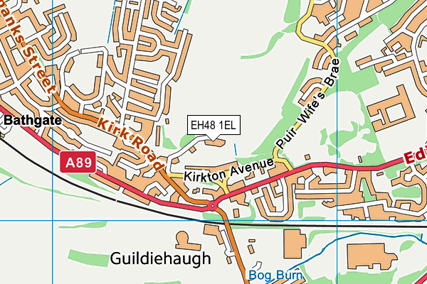 EH48 1EL map - OS VectorMap District (Ordnance Survey)