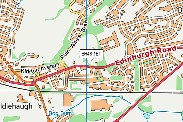 EH48 1ET map - OS VectorMap District (Ordnance Survey)