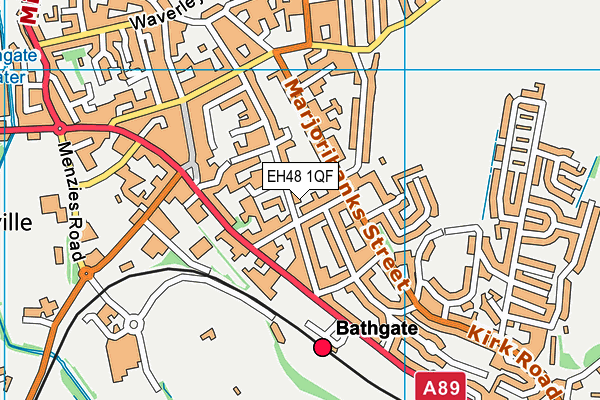 EH48 1QF map - OS VectorMap District (Ordnance Survey)
