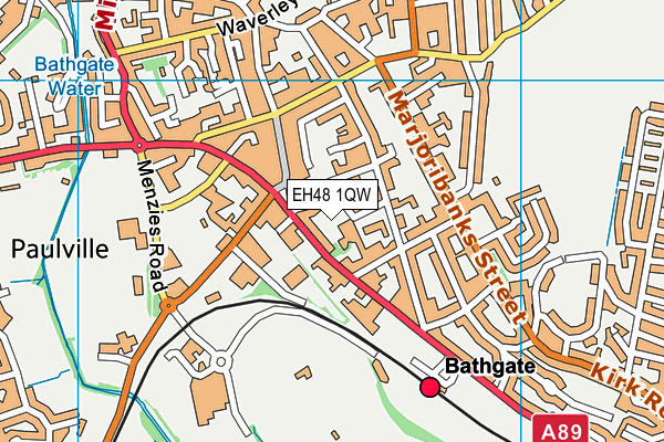 EH48 1QW map - OS VectorMap District (Ordnance Survey)