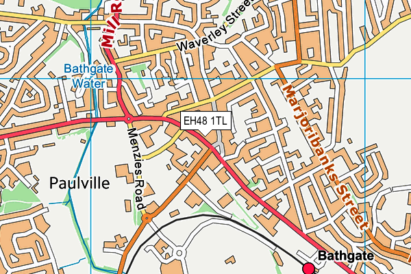 EH48 1TL map - OS VectorMap District (Ordnance Survey)