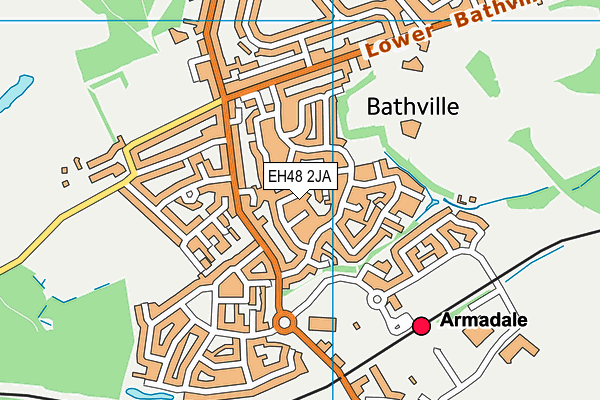 EH48 2JA map - OS VectorMap District (Ordnance Survey) EH48 2JA map - OS VectorMap District (Ordnance Survey)