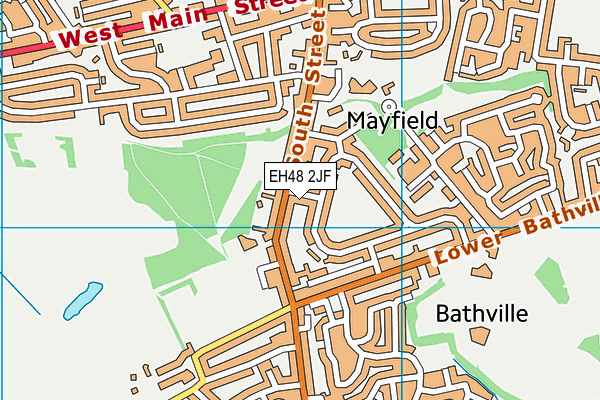 EH48 2JF map - OS VectorMap District (Ordnance Survey)