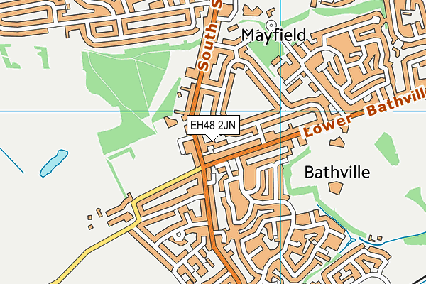 EH48 2JN map - OS VectorMap District (Ordnance Survey) EH48 2JN map - OS VectorMap District (Ordnance Survey)