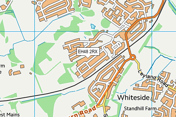 EH48 2RX map - OS VectorMap District (Ordnance Survey)