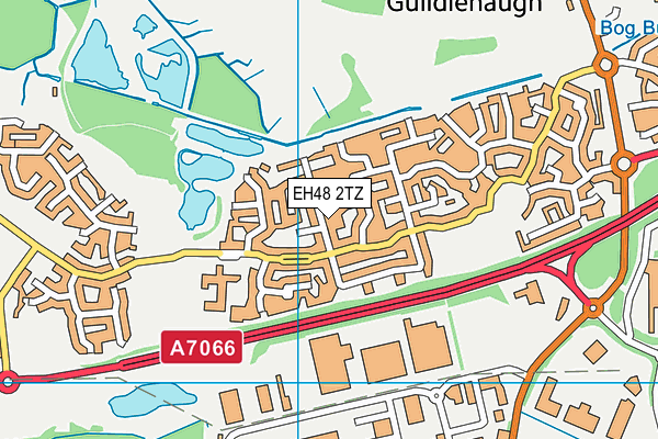 EH48 2TZ map - OS VectorMap District (Ordnance Survey)