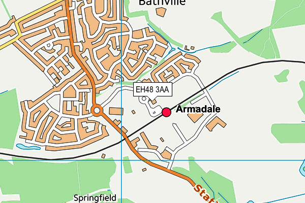 EH48 3AA map - OS VectorMap District (Ordnance Survey) EH48 3AA map - OS VectorMap District (Ordnance Survey)