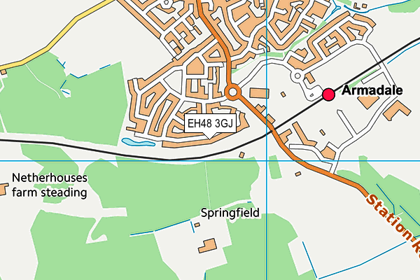 EH48 3GJ map - OS VectorMap District (Ordnance Survey) EH48 3GJ map - OS VectorMap District (Ordnance Survey)