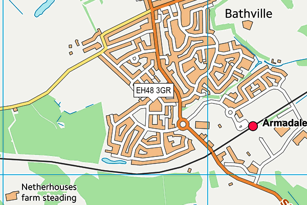EH48 3GR map - OS VectorMap District (Ordnance Survey) EH48 3GR map - OS VectorMap District (Ordnance Survey)