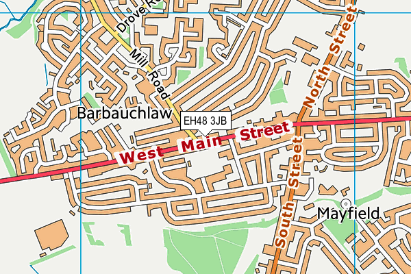 EH48 3JB map - OS VectorMap District (Ordnance Survey) EH48 3JB map - OS VectorMap District (Ordnance Survey)