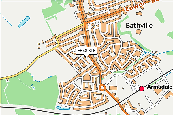 EH48 3LF map - OS VectorMap District (Ordnance Survey) EH48 3LF map - OS VectorMap District (Ordnance Survey)