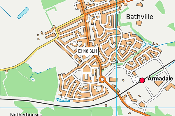 EH48 3LH map - OS VectorMap District (Ordnance Survey) EH48 3LH map - OS VectorMap District (Ordnance Survey)