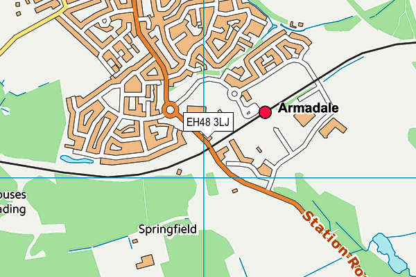 EH48 3LJ map - OS VectorMap District (Ordnance Survey) EH48 3LJ map - OS VectorMap District (Ordnance Survey)