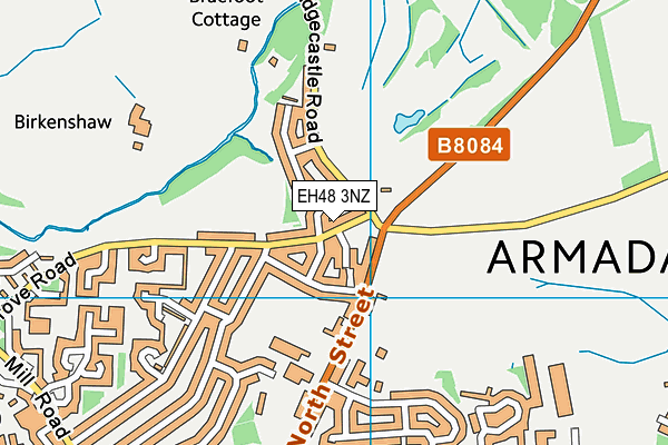 EH48 3NZ map - OS VectorMap District (Ordnance Survey) EH48 3NZ map - OS VectorMap District (Ordnance Survey)