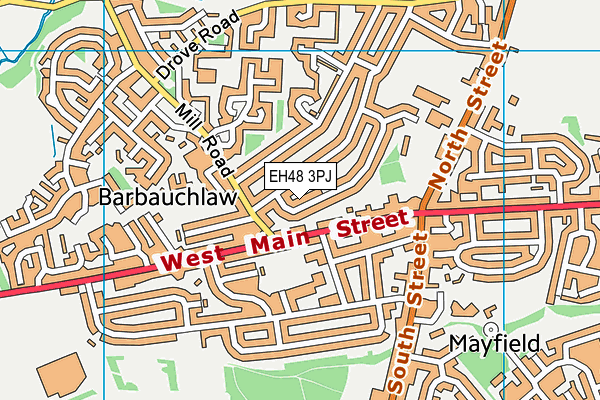 EH48 3PJ map - OS VectorMap District (Ordnance Survey)