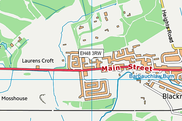EH48 3RW map - OS VectorMap District (Ordnance Survey) EH48 3RW map - OS VectorMap District (Ordnance Survey)