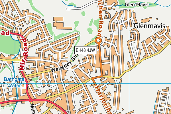 EH48 4JW map - OS VectorMap District (Ordnance Survey) EH48 4JW map - OS VectorMap District (Ordnance Survey)