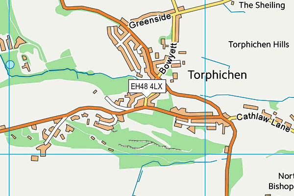 EH48 4LX map - OS VectorMap District (Ordnance Survey) EH48 4LX map - OS VectorMap District (Ordnance Survey)